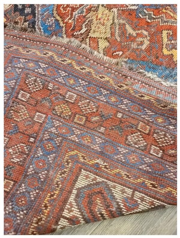 Antique Handwoven Authentic Persian Qashkaie Size 5'x8' Circa 1900s 100% Wool Rug #PQ206