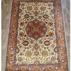 Antique Handwoven Authentic Persian Tabriz Size 7ftx10ft #PT523 circa 1940s