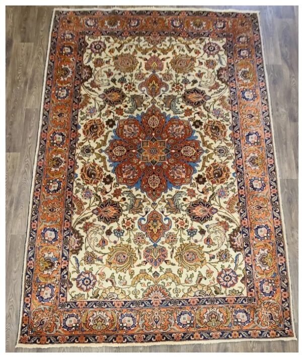 Antique Handwoven Authentic Persian Tabriz Size 7ftx10ft #PT523 circa 1940s