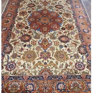 Antique Handwoven Authentic Persian Tabriz Size 7ftx10ft #PT523 circa 1940s