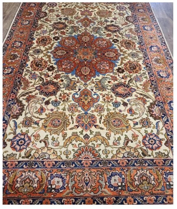 Antique Handwoven Authentic Persian Tabriz Size 7ftx10ft #PT523 circa 1940s