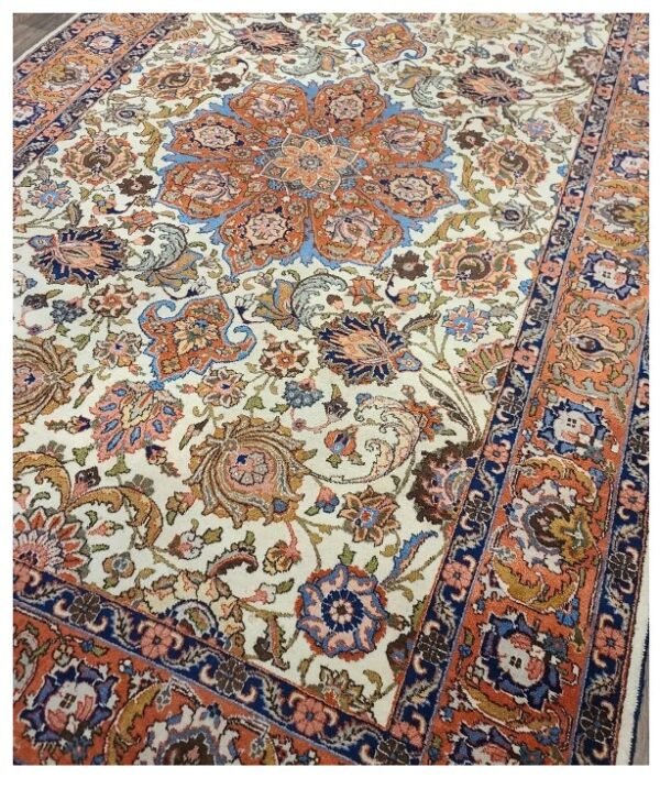 Antique Handwoven Authentic Persian Tabriz Size 7ftx10ft #PT523 circa 1940s