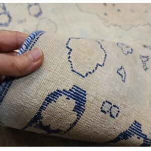 Antique Handwoven Light Colored Persian Kerman Rug Size 6'4"×9'5" #PK559