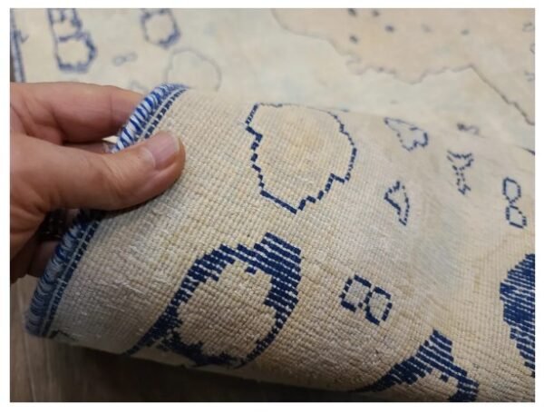 Antique Handwoven Light Colored Persian Kerman Rug Size 6'4"×9'5" #PK559