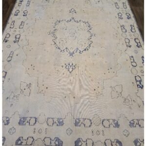 Antique Handwoven Light Colored Persian Kerman Rug Size 6'4"×9'5" #PK559