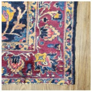 Antique hand knotted Persian blue Saruke mahal size 5'x10' circa 1920s