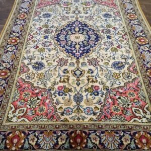 Beautiful Handwoven Authentic Persian Ghum Rug Silk & Wool Size 3'6"×5'1" #PG541