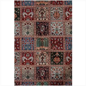 Blue Traditional Persian Mood Wool Rug - 6'6" x 9'5"