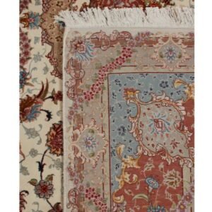 Red Traditional Persian Tabriz Wool Silk Blend Rug - 8'3" x 12'