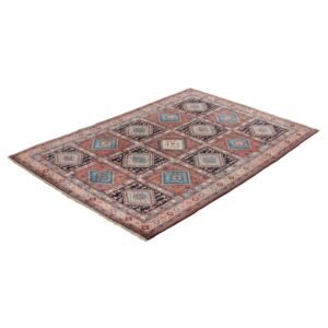 Red Traditional Persian Yalameh Wool Rug - 6'10" x 10'1"