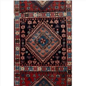 Red Traditional Persian Yalameh Wool Rug - 6'10" x 10'1"