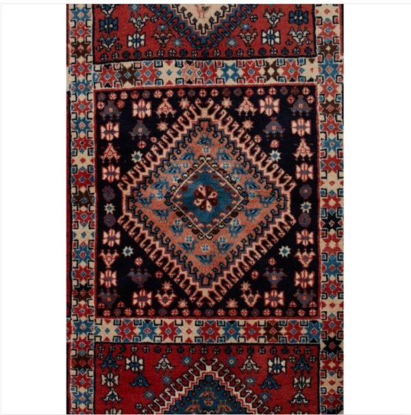 Red Traditional Persian Yalameh Wool Rug - 6'10" x 10'1"