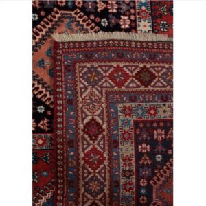 Red Traditional Persian Yalameh Wool Rug - 6'10" x 10'1"